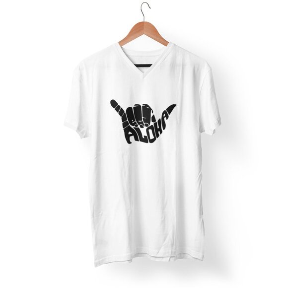 Aloha Shaka Crew Neck T-Shirt - Picture 1 of 8